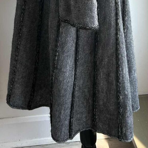 Joseph Ribkoff Dark Heather Grey Shawl Collar Faux-Fur Long Coatigan – US L - Picture 7 of 14